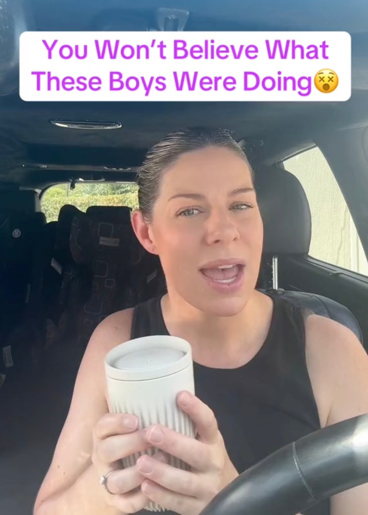 Mom posts a TikTok from her car